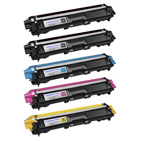5pk Tn221bk Tn225 Cmy Color Toner Cartridge For Brother Mfc 9130cw Mfc