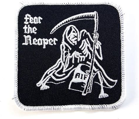 Grim Reaper Fear The Reaper Rip Embroidered Military Patch