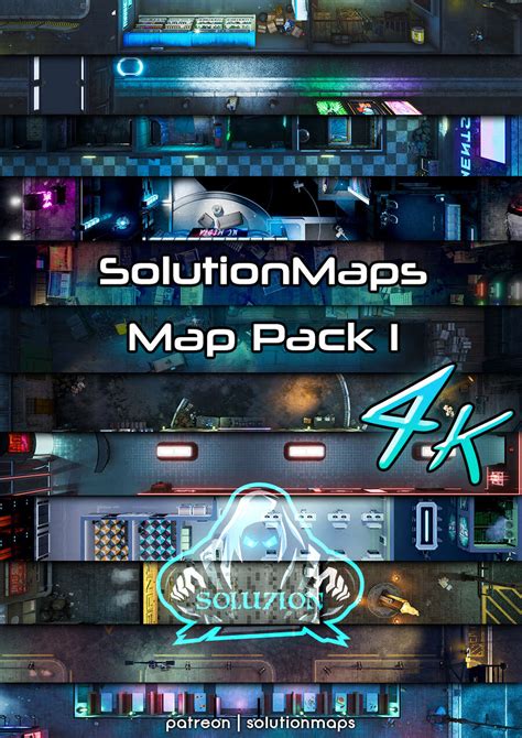 Dystopian Futures Map Pack 1 4k Cyberpunk Animated Battle Maps