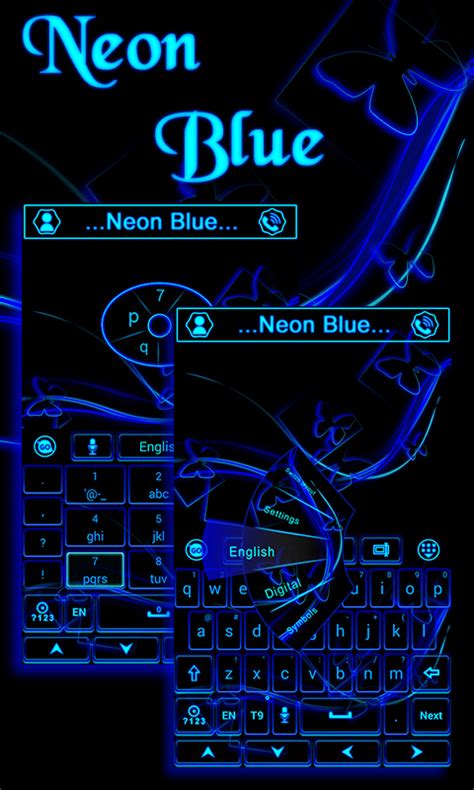 Neonblue Keyboard Theme Andemojiukappstore For Android