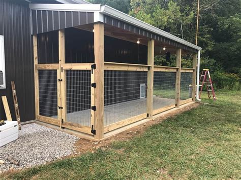 A Large Chicken Coop In Front Of A Building