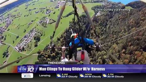 Man Hangs On After Glider Pilot Forgets To Strap Him In