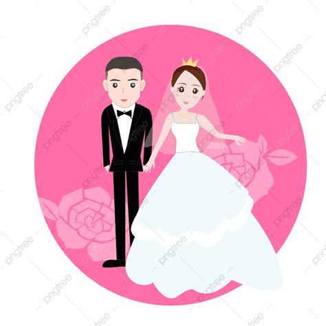 Gambar Material Pernikahan Vektor Kebahagiaan Yang Baru Menikah