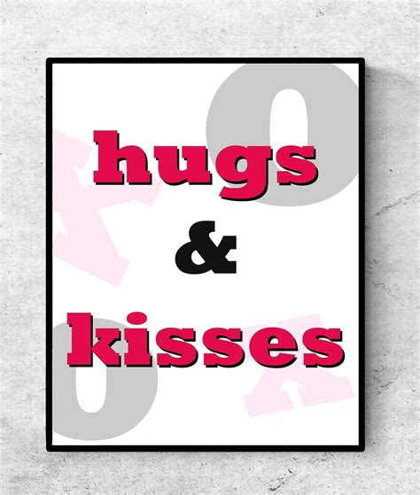 Free Valentine Printable Hugs And Kissess Printable A Crafty Life