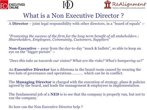 becoming a non executive director presentation