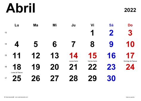 Calendario Abril En Word Excel Y Pdf Calendarpedia Vrogue