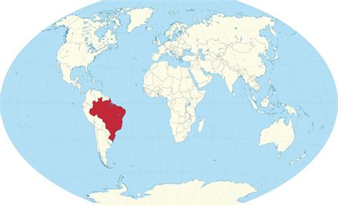 Brasil En El Mapa Del Mundo Mapa De Brasil Mundo América Del Sur