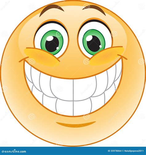 Big Smile Emoticon Stock Vector Illustration Of Cartoon 35978064