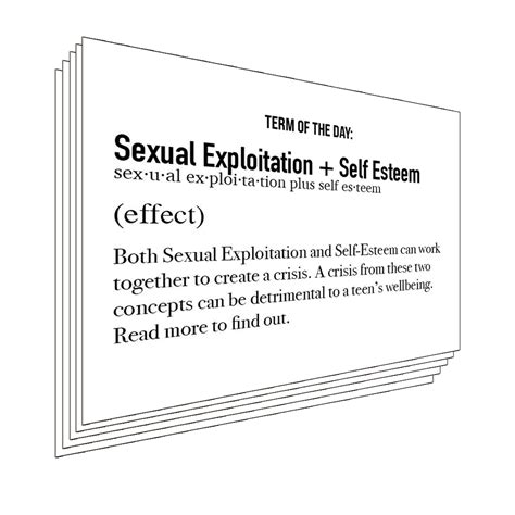 Read The Connection Between Self Esteem And Sexual Exploitation