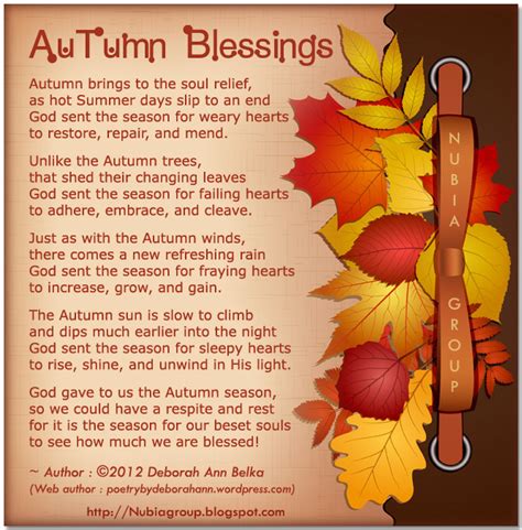 Autumn Blessings Quotes Quotesgram