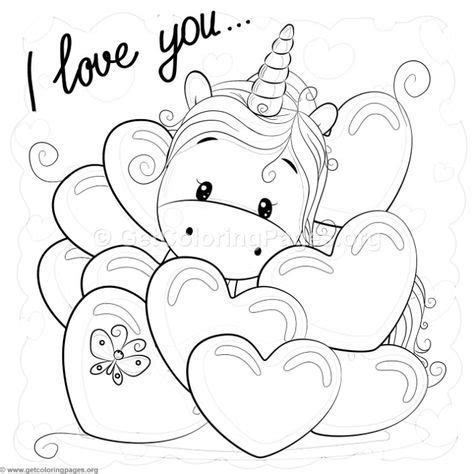 Unicorn coloring pages ideas with printable pdf. Free Instant Download Valentine I Love You Unicorn ...