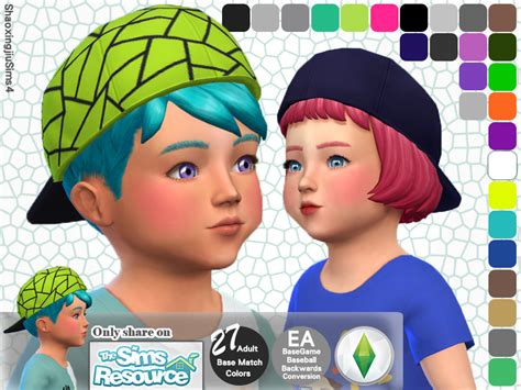 Toddler Baseball Backwards 27 Colors The Sims 4 Catalog