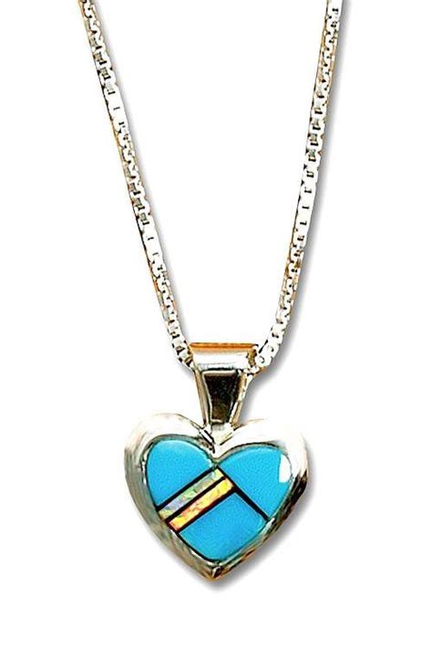 Turquoise Heart Pendant Necklaces And Pins Jewelry