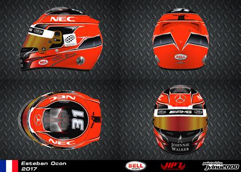 He made his formula one debut for m. 3D Racing Helmets — Esteban Ocon helmet 2017 DOWNLOAD