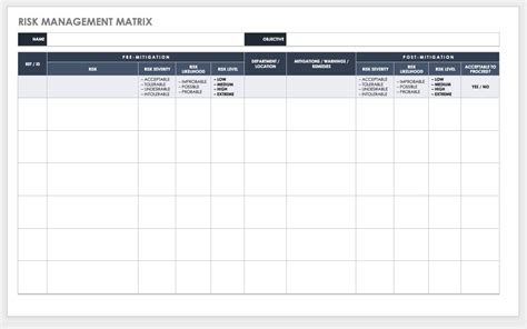 Free Risk Assessment Matrix Templates Smartsheet Regarding Enterprise