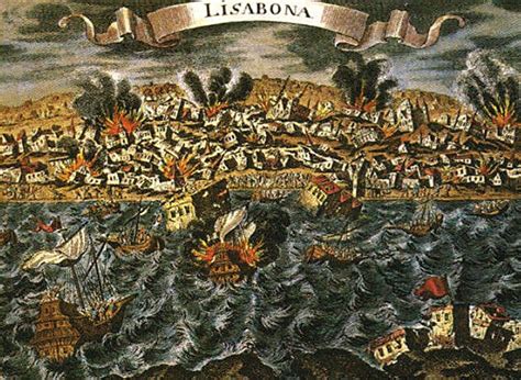 Illustration Of The 1755 Lisbon Earthquake Getlisbon