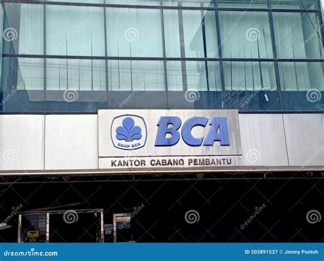 Sign Board Of Kantor Cabang Pembantu Bank Bca Editorial Photography