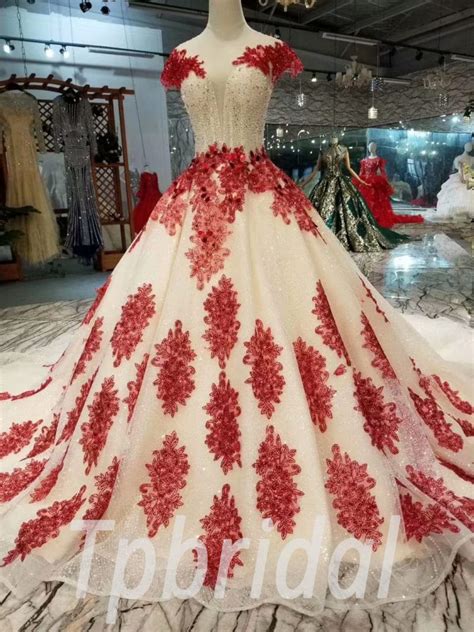 Red And White Prom Dress