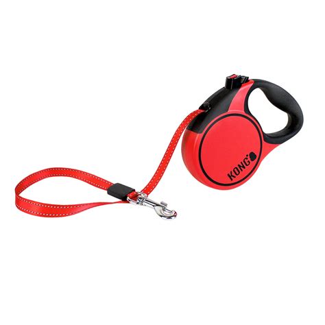Kong Red Terrain Retractable Dog Leash For Dogs Up To 25 Lbs 10 Ft
