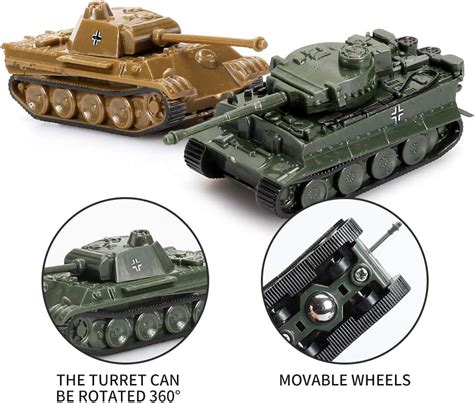 Buy ViiKONDO Pcs Playset Tanks Model World War II German Tiger And