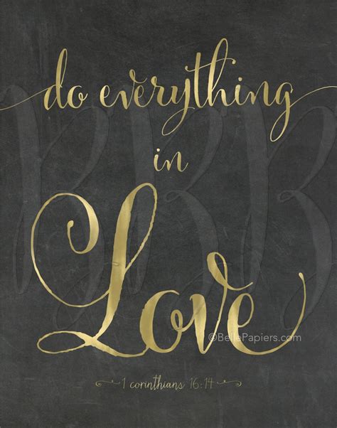 1 Corinthians 1614 Do Everything In Love Wedding Bible Verse Etsy