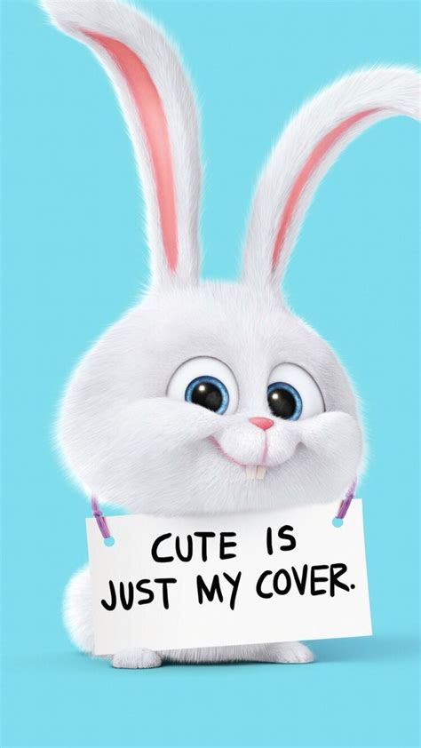 Snowball Cute Bunny Secret Life Of Pets Iphone Wallpaper
