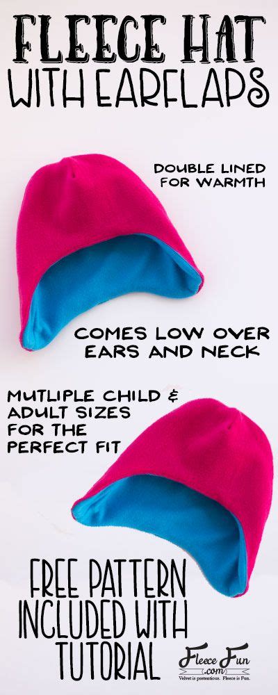 Fleece Hat With Ear Flaps Pattern Free With Tutorial Artofit