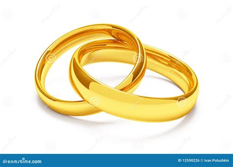 Two Gold Wedding Rings Stock Illustration Illustration Of Band 12590226