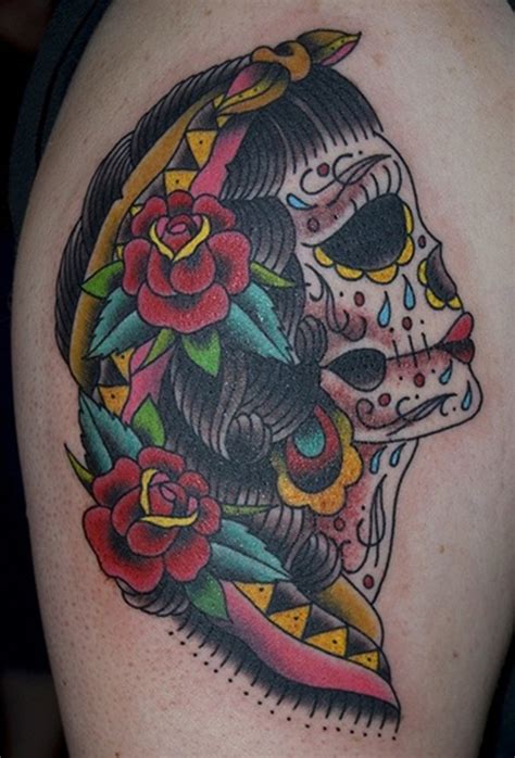25 Awesome Skull Sleeve Tattoos Designs For Women Wassup