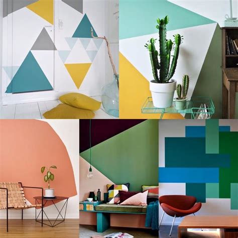 Geometric Wall Room Tips Parete Geometrica Idea Di Decorazione