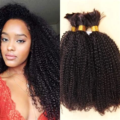 Brazilian Virign Kinky Curly Human Braiding Hair Bulk G Piece Top Quality Afro Kinky