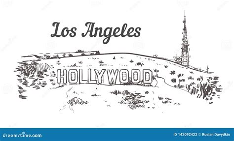 Los Angeles California Vector Hand Drawn Animalistic Prints