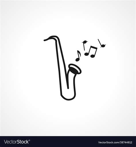 Saxophone Icon Simple Icon Royalty Free Vector Image