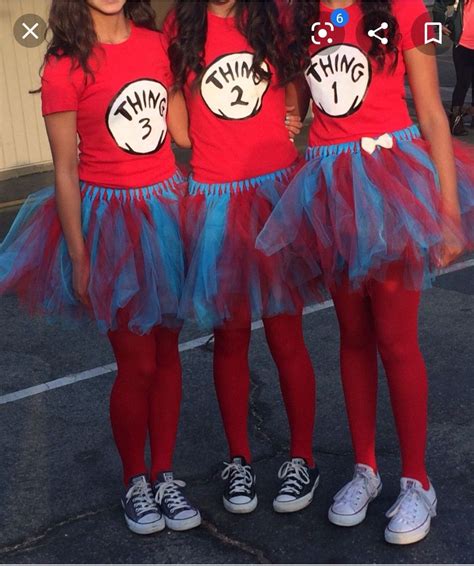 Thing 1 Thing 2 Thing 3 Costume Trio Halloween Costumes Pretty Halloween Costumes Duo