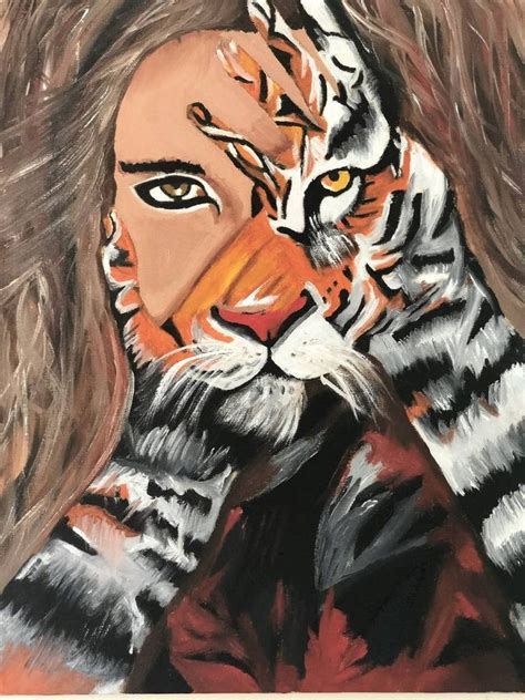 The Tigress Painting In Painting Tiger Painting Surreal Art