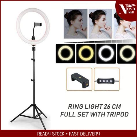 26cm Ring Light Selfie Lights Tripod Photography Camera Beauty Lamp