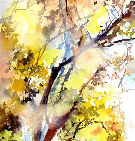 Forest Landscape Art Print Summer Trees Painting Watercolor Print