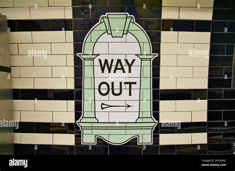 London Underground Way Out Sign Stock Photo Alamy
