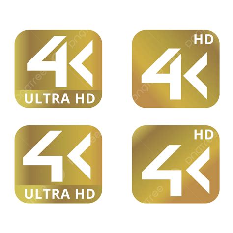 icono de resolución 4k ultra hd para logotipo web y móvil vector png 4k 4k uhd logotipo