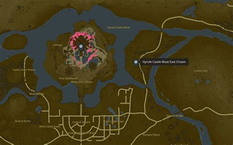 How To Get To Hyrule Castle Moat East Chasm In Zelda Totk