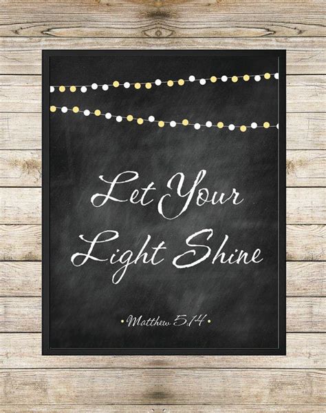 Let Your Light Shine Matthew 514 8x10 Instant Download By