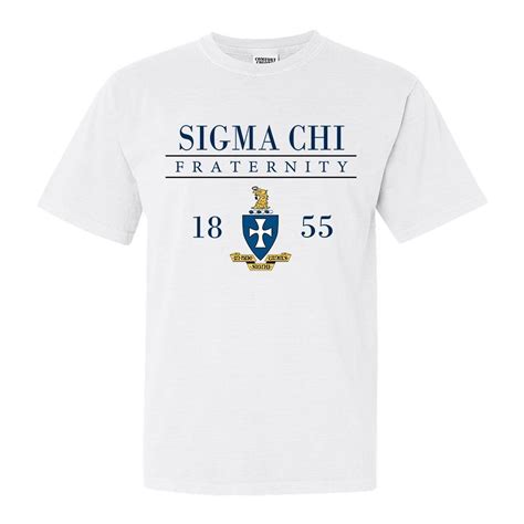 Sigma Chi Comfort Colors T Shirt Sig Chi Large Crest Shirt Etsy