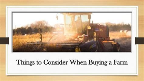 Things To Consider When Buying A Farm