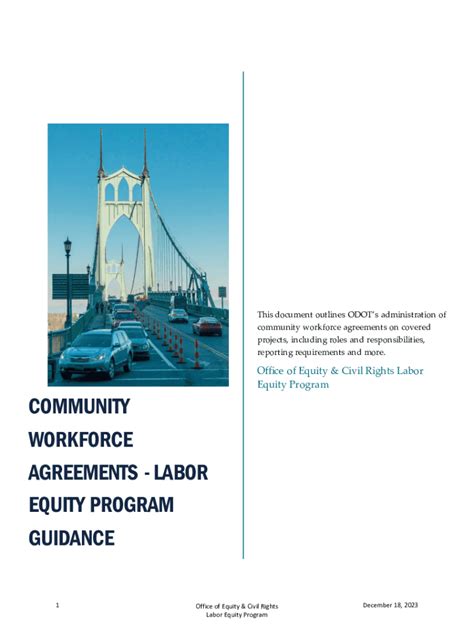 Fillable Online Community Workforce Agreement Diversity Equity