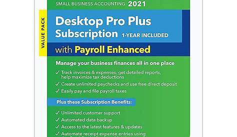 Intuit QuickBooks Desktop Pro Plus 2021 with Payroll Enhanced (1-Year Subscription) Windows
