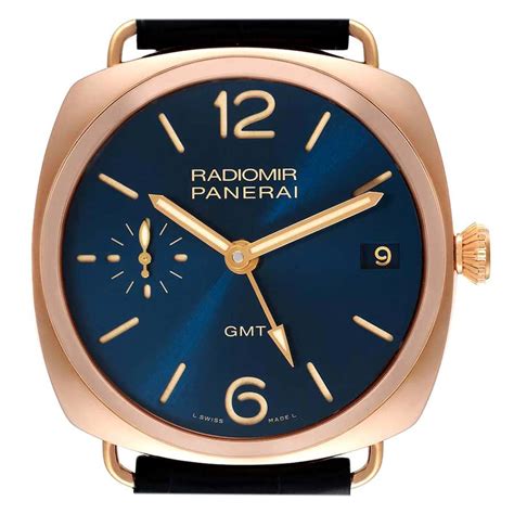 Panerai Radiomir 3 Days Gmt Oro Rosso 18k Rose Gold Watch Pam00598 For