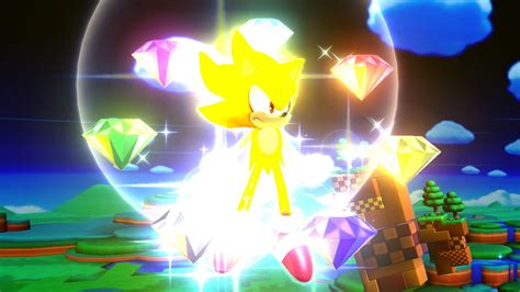 Image Super Sonic With The Chaos Emeralds In Ssb Wii U Sonic