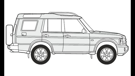 How To Draw A Land Rover Discovery Как нарисовать Land