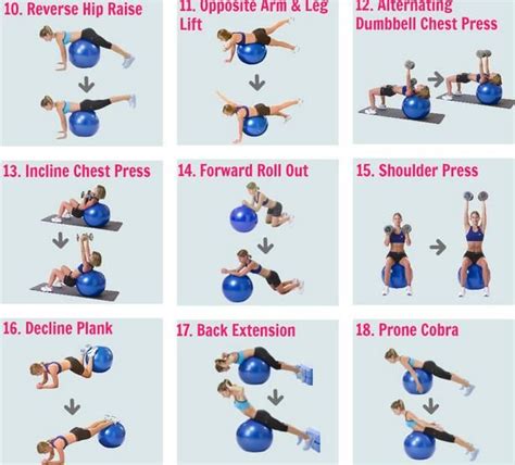 Stability Ball Exercises To Strengthen Your Core Balance Ball Exercises Stability Ball