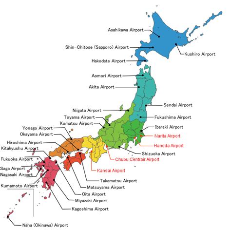 Map Of Japan International Airports United States Map